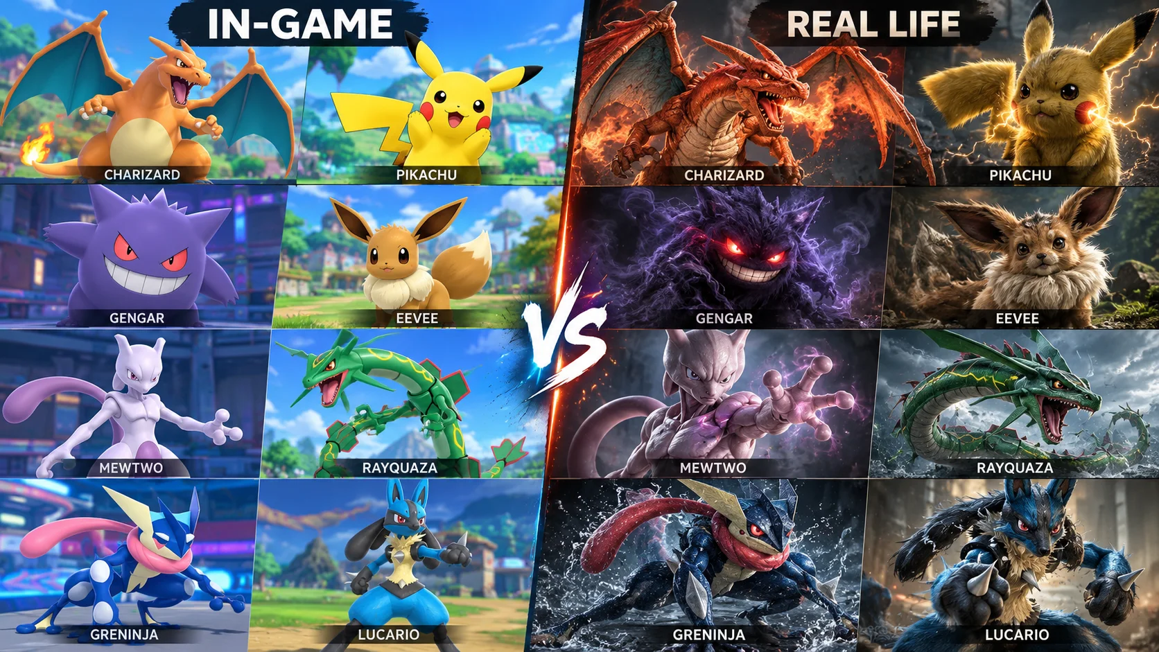 Top 8 Most Searched Pokémon in Real Life vs. In-Game